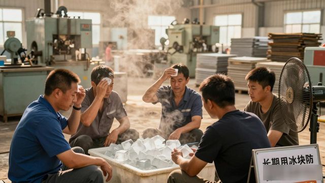 车间高温不用愁 南宁防暑降温冰块成了工人的救命凉方